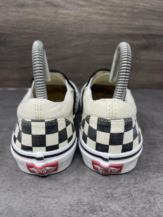 Vans Slip On Checkerboard Sneakers Womens Size 5.5 White Black